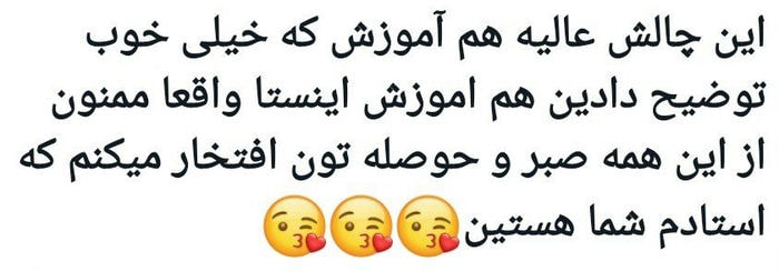 خانه 31 رضایت هنرجو از دورههای فرخنده صالحپور